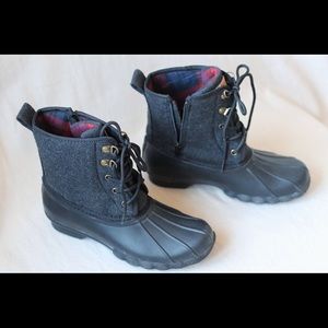 Tommy Hilfiger Dark Gray Duck Boots